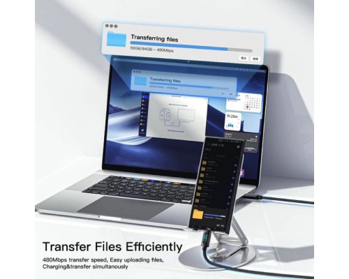 Кабель Essager Enjoy LED Digital Display USB Charging Cable Type C to Type C 100W 1m black (EXCTT1-XY01-P)