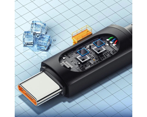 Кабель Essager Enjoy LED Digital Display USB Charging Cable Type C to Type C 100W 1m black (EXCTT1-XY01-P)