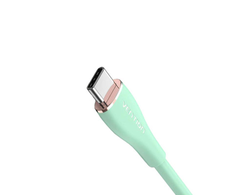 Кабель Vention USB 2.0 C Male to C Male 5A Cable 2M Light Green Silicone Type (TAWGH)