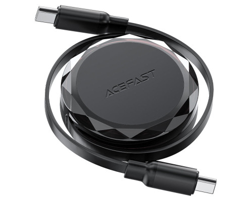 Кабель ACEFAST C13-03 USB-C to USB-C dual retraction charging data cable Black