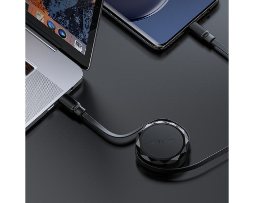 Кабель ACEFAST C13-03 USB-C to USB-C dual retraction charging data cable Black