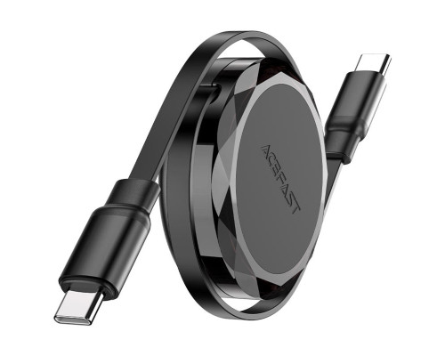 Кабель ACEFAST C13-03 USB-C to USB-C dual retraction charging data cable Black