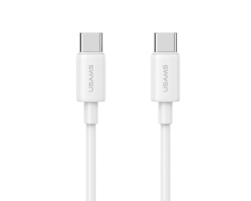 Кабель Usams SJ711 Type-C To Type-C 60W Fast Charging Data Cable white