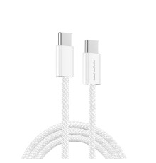 Кабель WUW-X200 Type-C to Type-C PD 60W white