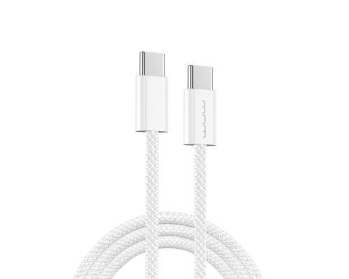 Кабель WUW-X200 Type-C to Type-C PD 60W white