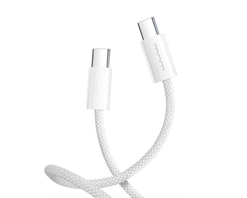 Кабель WUW-X200 Type-C to Type-C PD 60W white
