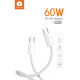 Кабель WUW-X200 Type-C to Type-C PD 60W white