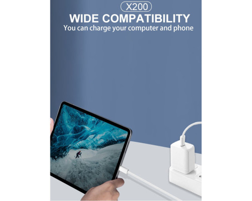 Кабель WUW-X200 Type-C to Type-C PD 60W white