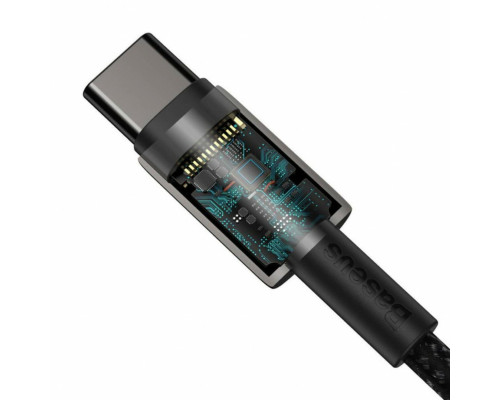 Кабель Baseus Tungsten Gold Fast Charging Data Cable Type-C to Type-C 100W 1m Black