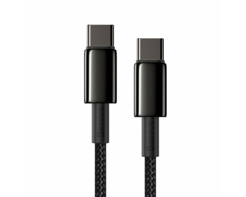 Кабель Baseus Tungsten Gold Fast Charging Data Cable Type-C to Type-C 100W 1m Black