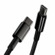 Кабель Baseus Tungsten Gold Fast Charging Data Cable Type-C to Type-C 100W 1m Black