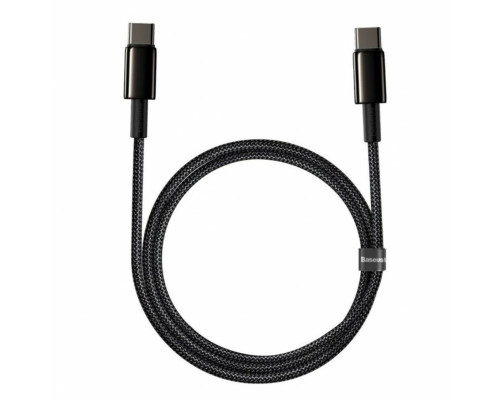 Кабель Baseus Tungsten Gold Fast Charging Data Cable Type-C to Type-C 100W 1m Black