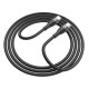 Кабель BOROFONE BX61 Type-C to Type-C 3A, 60W, 1m, nylon, aluminum connectors, Black