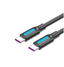 Кабель Vention USB 2.0 C Male to C Male 5A Cable 1M Black PVC Type (COTBF)