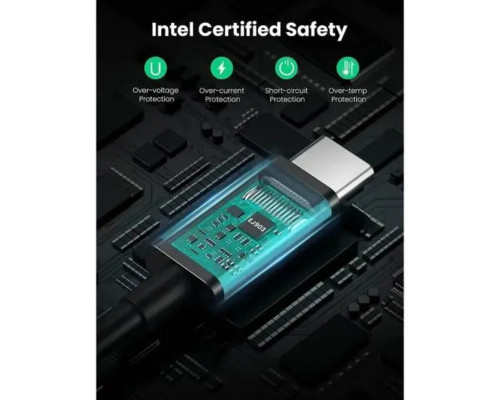 Кабель UGREEN US501 Thunderbolt 4 40Gbps 100W Data Cable 2m (Black)(UGR-60621)