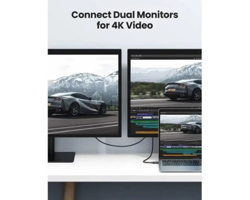 Кабель UGREEN US501 Thunderbolt 4 40Gbps 100W Data Cable 2m (Black)(UGR-60621)