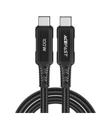 Кабель ACEFAST C4-03 Type-C to Type-C 5A, 100W, 2m, nylon, zinc connectors, Black