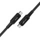 Кабель ACEFAST C4-03 Type-C to Type-C 5A, 100W, 2m, nylon, zinc connectors, Black
