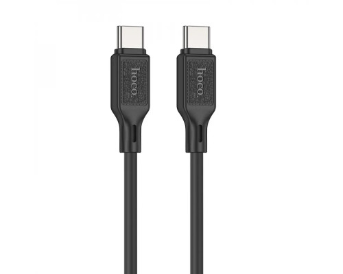 Кабель HOCO X90 Cool 60W silicone charging data cable for Type-C to Type-C Black
