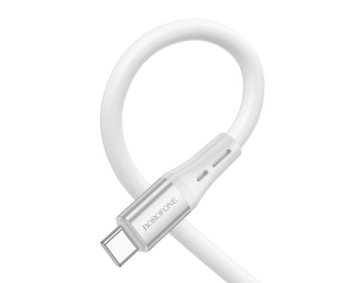 Кабель BOROFONE BX88 Solid 60W silicone charging data cable for Type-C to Type-C White