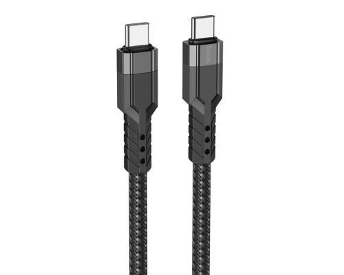 Кабель HOCO U110 Type-C to Type-C 60W charging data cable Black