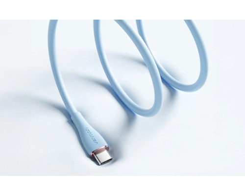 Кабель Vention USB 2.0 C Male to C Male 5A Cable 1M Light Blue Silicone Type (TAWSF)