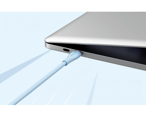 Кабель Vention USB 2.0 C Male to C Male 5A Cable 1M Light Blue Silicone Type (TAWSF)