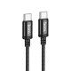 Кабель HOCO X89 Wind 60W charging data cable Type-C to Type-C Black