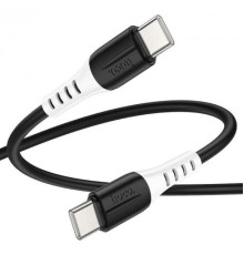 Кабель HOCO X82 Type-C to Type-C 60W, 1m, silicone, silicone connectors, Black