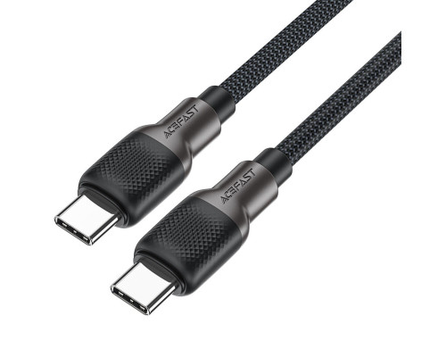 Кабель ACEFAST C10-03 Type-C to Type-C 3A, 60W, 1.2m, silicone, zinc connectors, Black