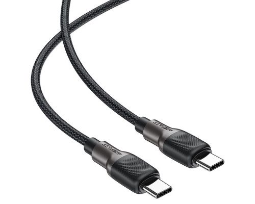 Кабель ACEFAST C10-03 Type-C to Type-C 3A, 60W, 1.2m, silicone, zinc connectors, Black
