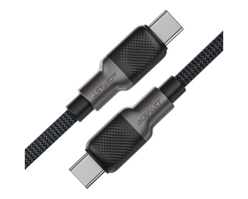 Кабель ACEFAST C10-03 Type-C to Type-C 3A, 60W, 1.2m, silicone, zinc connectors, Black