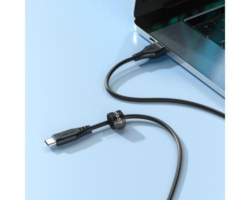 Кабель ACEFAST C3-03 Type-C to Type-C 3A, 60W, 1.2m, TPE, TPE connectors, Black