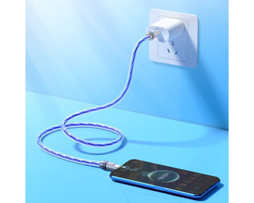 Кабель HOCO U113 Solid 100W silicone charging data cable Type-C to Type-C Blue