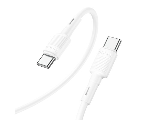 Кабель HOCO X83 Type-C to Type-C Victory 60W charging data cable White