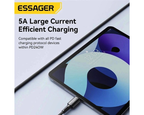 Кабель Essager Sunset C-C 240W Data cable 1m grey (EXCTT3-CG0G-P)