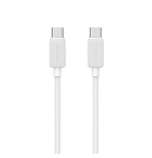 Кабель Usams US-SJ691 60W Striped Data Cable Type-C To Type-C-KY Series 1M white
