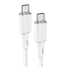 Кабель ACEFAST C2-03 Type-C to Type-C 3A, 60W, 1.2m, silicone, zinc connectors, White