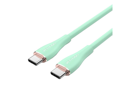Кабель Vention USB 2.0 C Male to C Male 5A Cable 1.5M Light Green Silicone Type (TAWGG)