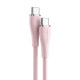 Кабель Vention USB 2.0 C Male to C Male 5A Cable 1.5M Pink Silicone Type (TAWPG)