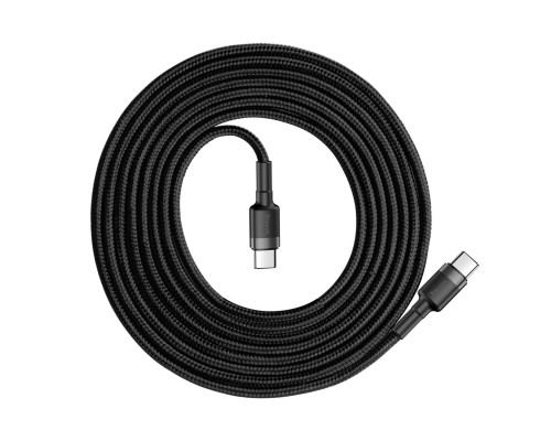 Кабель Baseus Cafule PD2.0 60W flash charging USB cableType-C-Type-C (20V 3A)2M Gray+Black