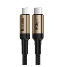 Кабель Baseus Cafule Cable Type-C PD3.1 Gen2 5A 1m Gold+Black