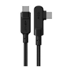Кабель ACEFAST C5-03 Type-C to Type-C 5A, 100W, 2m, nylon, zinc connectors, Black