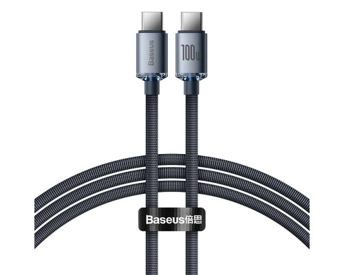 Кабель Baseus Crystal Shine Series Fast Charging Data Cable Type-C to Type-C 100W 1.2m Black