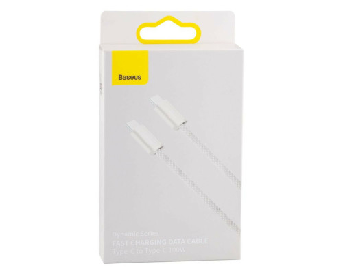 Кабель Baseus Dynamic Series Fast Charging Data Cable Type-C to Type-C 100W 1m White