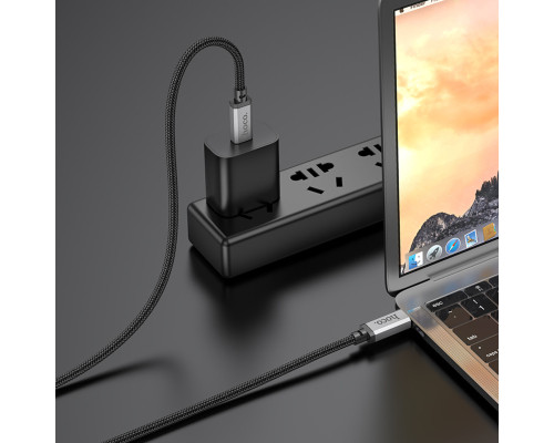 Кабель HOCO US05 USB4 100W HD high speed data cable(L=2M) Black