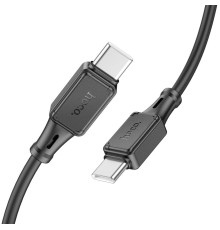 Кабель Hoco X101 Assistant 60W silicone charging data cable Type-C to Type-C Black