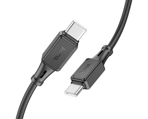 Кабель Hoco X101 Assistant 60W silicone charging data cable Type-C to Type-C Black