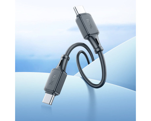 Кабель Hoco X101 Assistant 60W silicone charging data cable Type-C to Type-C Black
