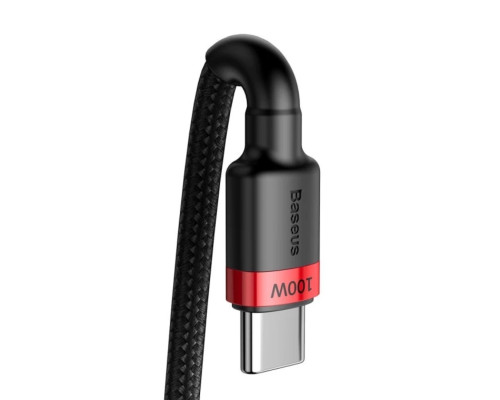 Кабель Baseus Cafule PD2.0 100W flash charging Type-C For Type-C cable (20V 5A)2m Red+Black